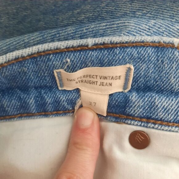 Madewell The Perfect Vintage Straight Jean Reinhart Wash Size 27 - Picture 10 of 11